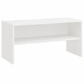 Mesa de TV Blanca de Contrachapado con Compartimentos