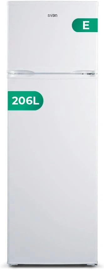 SVAN Frigor¨ªfico 2 Puertas, 206L, Tecnolog¨ªa C¨ªclica, Silencioso, Puertas Reversibles, Apertura C¨®moda, Energ¨ªa E