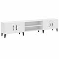 Mesa de Televisión de Madera Blanca 180x31,5x40 cm