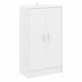 Zapatero Blanco de Madera con Asiento, 60x35x92 cm