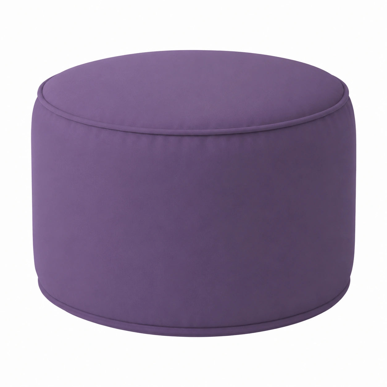 Puf Gaming Redondo para Niños y Adultos, Asiento con Relleno de EPS, Varios Colores (Púrpura)
