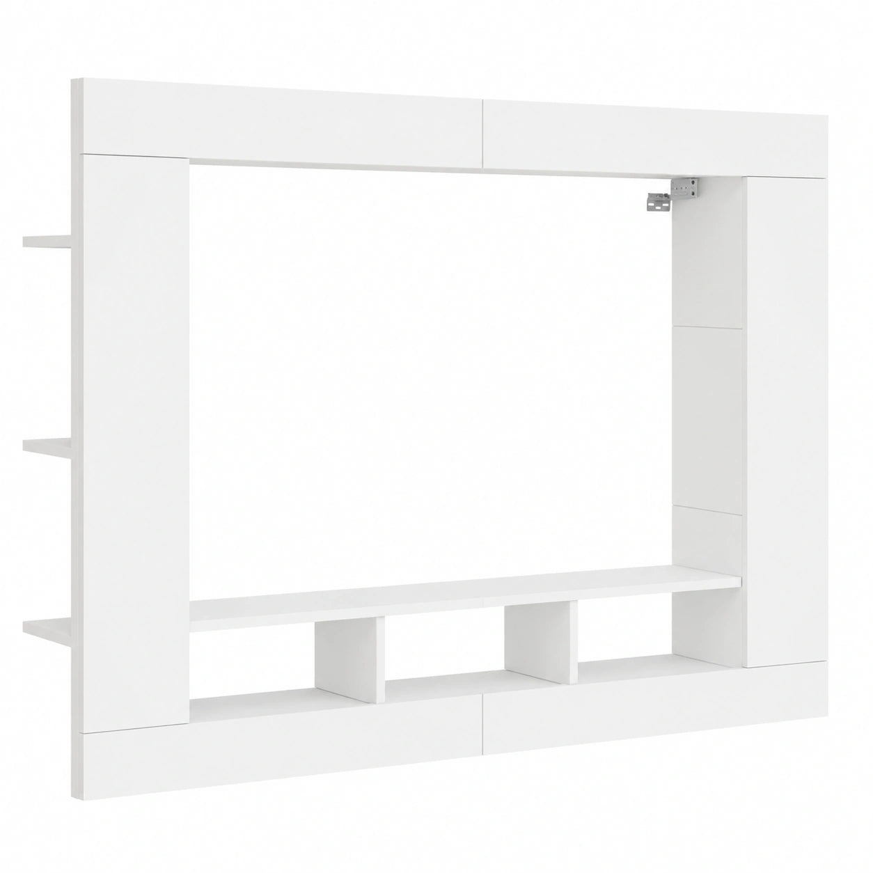 Mueble de TV Blanco de Madera Ingeniería 152x22x113 cm