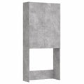 Armario para Lavadora y Secadora con Estantes, Mueble de Baño Hormigón Gris 64x25,5x190 cm