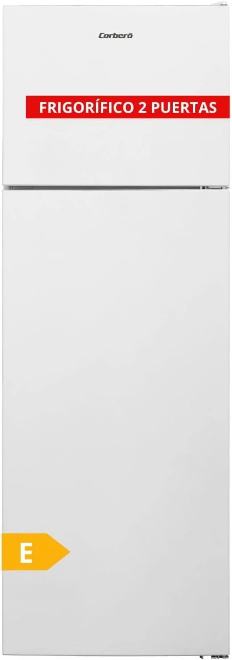Frigor¨ªfico Corber¨® de 2 Puertas, 312L, Blanco, Alto 175 cm, Luz LED, Caj¨®n Verduras, Descongelaci¨®n Manual, Puertas Reversibles