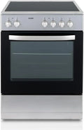 Horno El¨¦ctrico Svan 56L, 4 Zonas de Cocci¨®n, Grill y 6 Programas, Inoxidable, Cristal Negro, Clase A