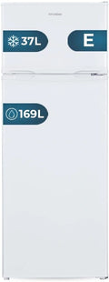Frigor¨ªfico Hyundai 206L Blanco, 2 Puertas, Puerta Reversible, Eficiencia Energ¨¦tica E