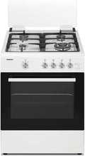 Cocina de Gas INFINITON CC60BLE 60cm, 4 Quemadores con Seguridad, Blanca