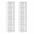 Zapatero y Taburete de Almacenaje Blanco 27,5x27x102 cm - Set de 2
