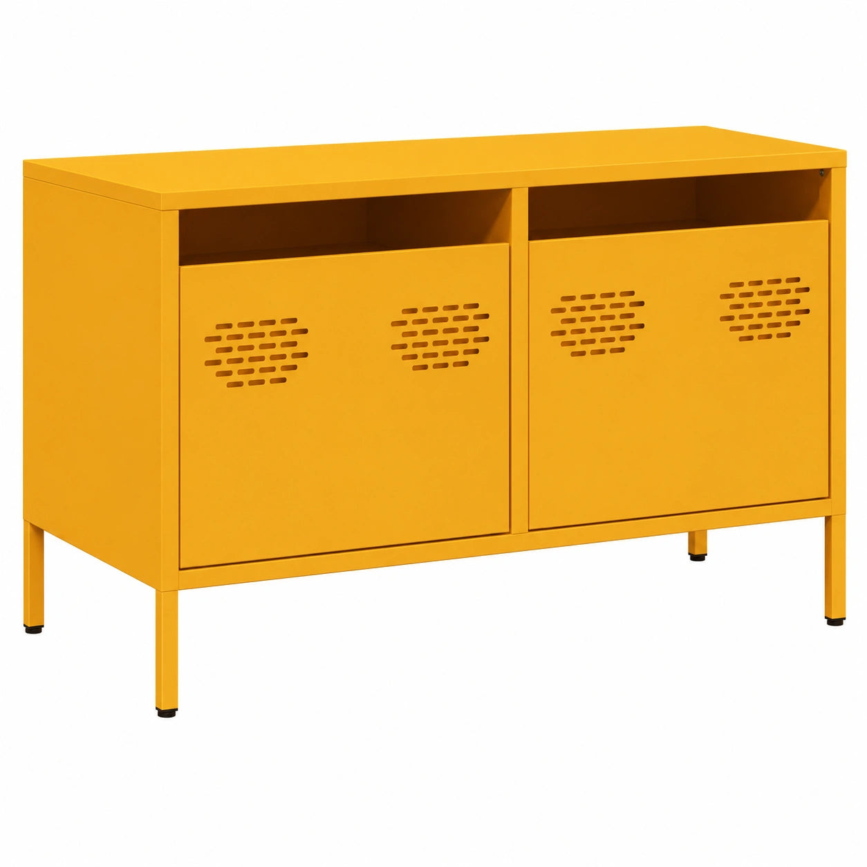 Mueble TV de Acero Mostaza 68x39x43,5 cm