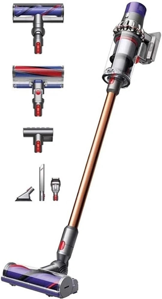 Dyson V10 Absolute - Aspiradora escoba cicl¨®nica sin bolsa, 0.76L, cobre y n¨ªquel