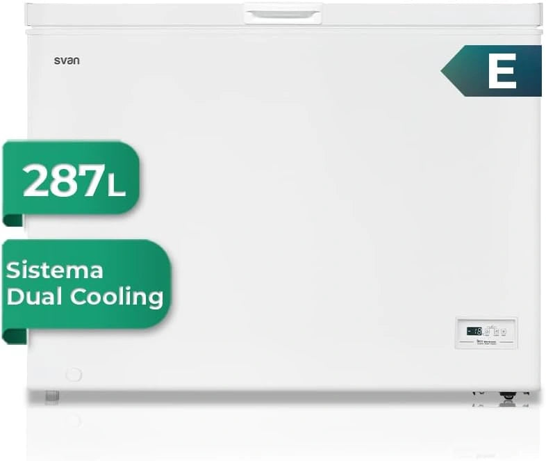 Congelador Horizontal Svan Blanco 287L, Enfriamiento Dual, Clase E, Silencioso