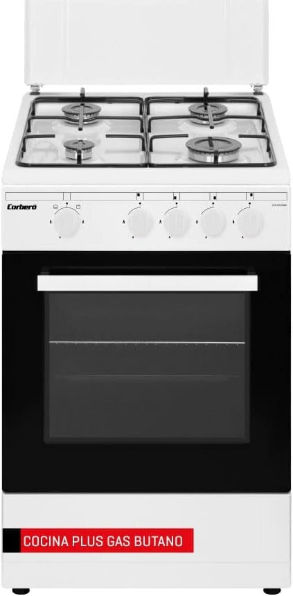 Cocina de Gas Butano Corber¨® 60 cm con Horno 55L y 4 Fuegos