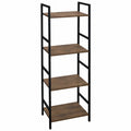 Estantería de Acero y Madera para Almacenamiento con 4 Niveles, Ideal para Salón y Dormitorio