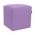 Puf Cubo Náutico para Exterior, Acolchado, 40x40x40 cm en Lila