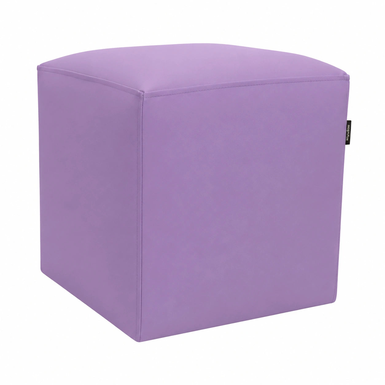 Puf Cubo Náutico para Exterior, Acolchado, 40x40x40 cm en Lila
