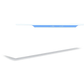 Mueble de TV Flotante Blanco Brillante con Luces LED de 12 Colores, Armario de Salón con 2 Puertas Abatibles de 140 cm