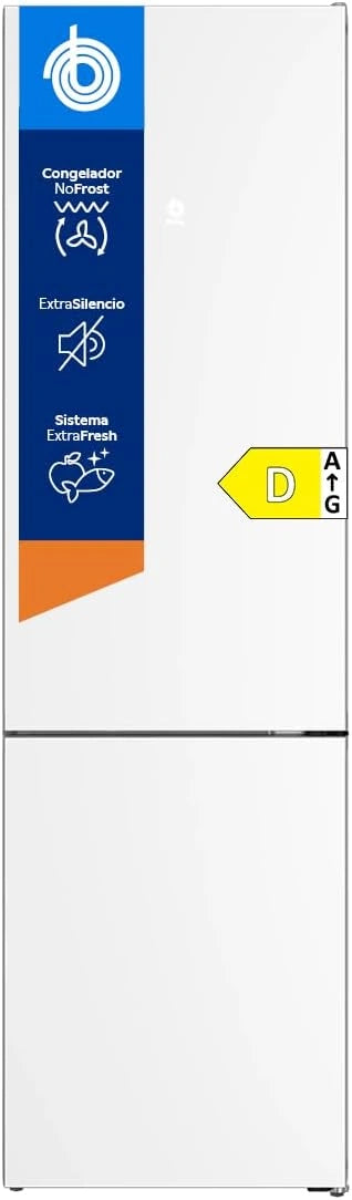 Frigor¨ªfico Combinado Balay NoFrost Cristal Blanco con Cajones ExtraFresh y ExtraCold