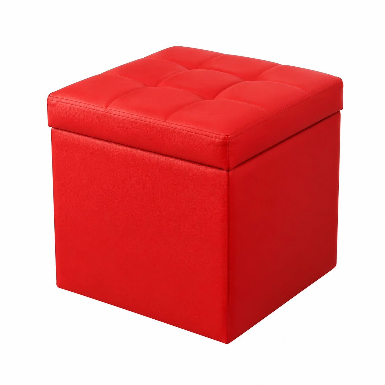Lar Sto - Baúl multifuncional de madera maciza, disponible en 9 colores y 7 tamaños, diseño Recle (rojo, 30 x 30 x 46 cm), soporta carga pesada