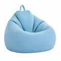 Puf Puff Solido Azul Claro con Asa para Adultos y Niños, Ideal para Interiores y Exteriores, Tamaño 80x90cm