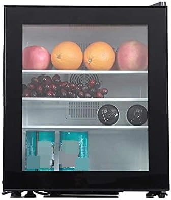 Congelador vertical compacto 30L con puerta de vidrio, mini nevera silenciosa para oficina o dormitorio, dise?o elegante y bajo ruido