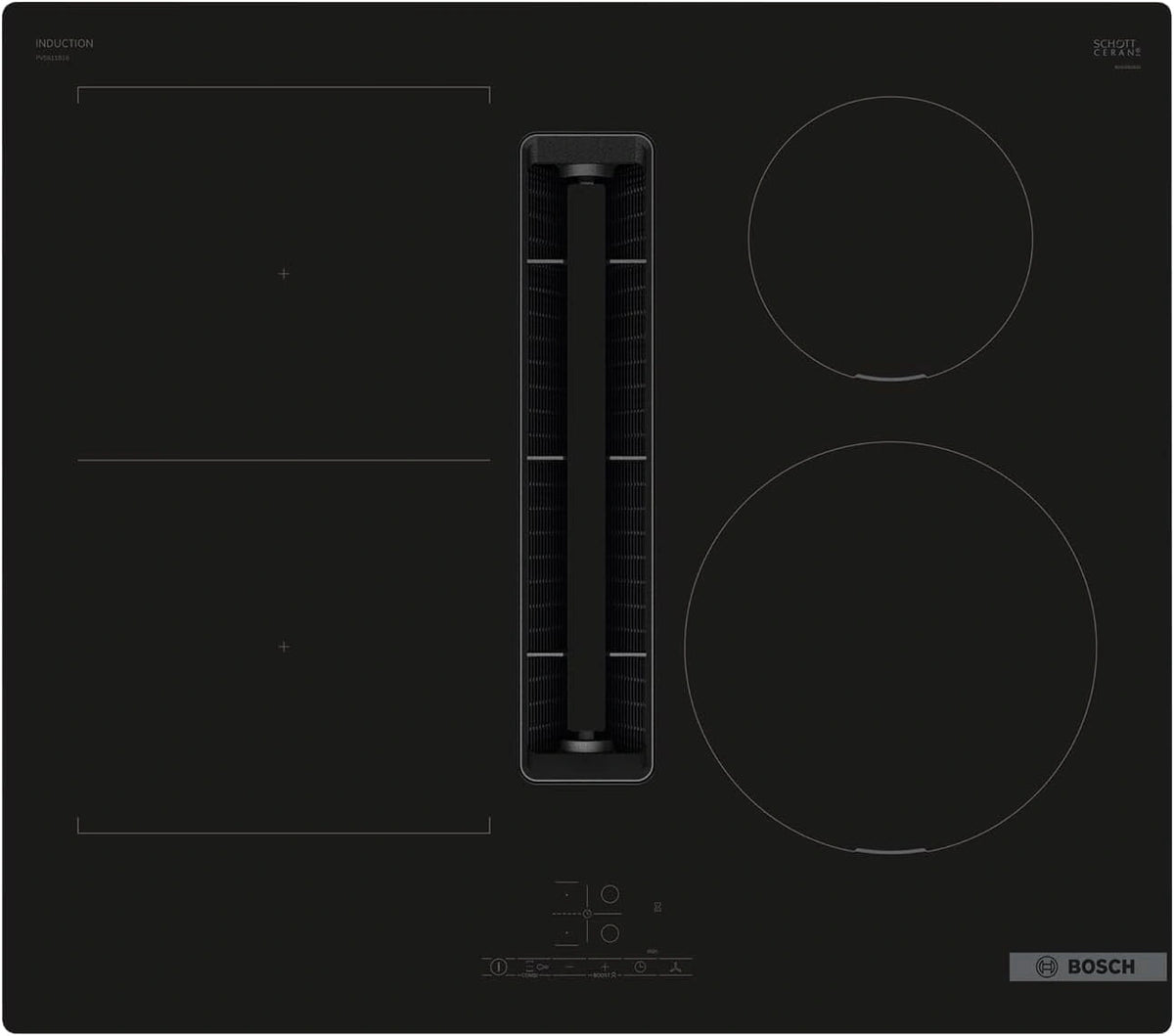 Placa de Inducci¨®n con Extractor Integrado 60 cm, 4 Zonas