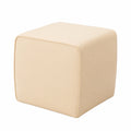 Otoman de Cuero Beige con Almacenamiento para Sala y Dormitorio