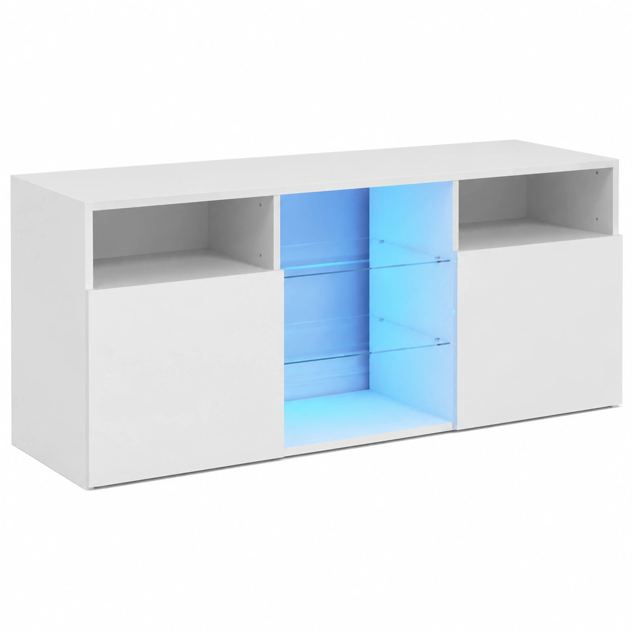 Mueble de TV Blanco con Luces LED 120x30x50 cm