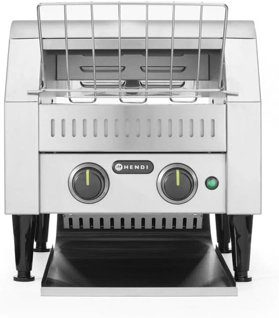 HENDI Tostador de Cinta Doble 2240W, Acero Inoxidable, 230V, Plateado