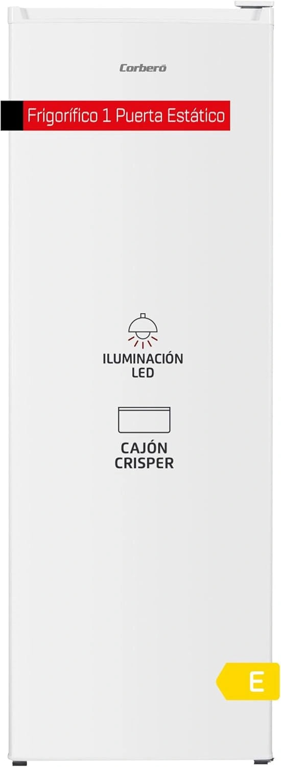 Corbero ¨C Frigor¨ªfico de Una Puerta, 331L, Blanco, Puerta Reversible