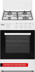 Cocina Corber¨® 50cm, 4 Fuegos Gas Butano, Horno 43L, Blanco