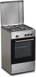 Cocina de Gas INFINITON CC57TAC, 50cm, Inoxidable, 3 Quemadores con Seguridad, Compatible con Gas Natural y Butano