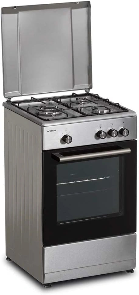 Cocina de Gas INFINITON CC57TAC, 50cm, Inoxidable, 3 Quemadores con Seguridad, Compatible con Gas Natural y Butano
