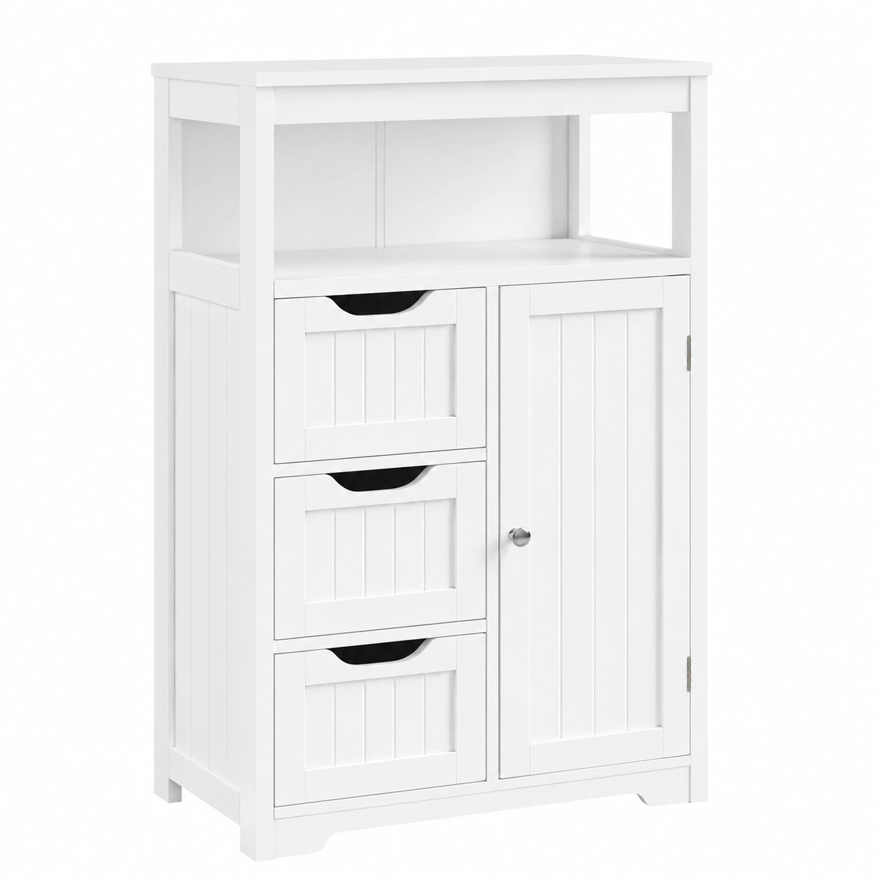 Armario de Baño Yaheetech Blanco con Cajón y Estante Ajustable 55,5x29,5x86,5 cm