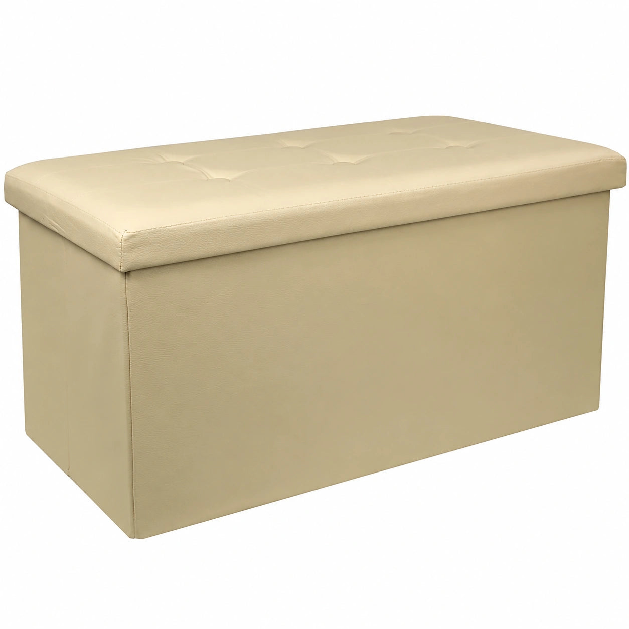 Taburete Baúl de Piel Sintética para Decoración de Salón, 38 x 38 x 76 cm