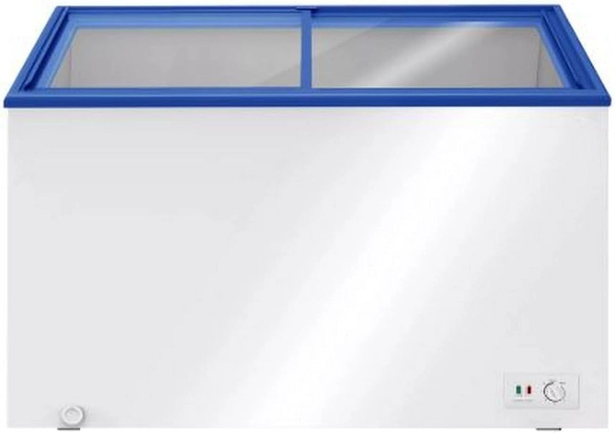 Congelador Vertical INFINITON FCH-309, 309 Litros, Dise?o Puerta Plana, Control Mec¨¢nico, Clase D, Ruedas y Llave de Seguridad