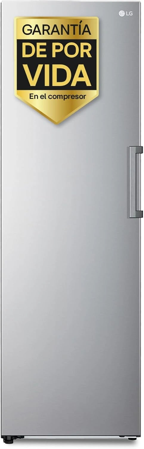 LG Congelador Vertical No Frost 355L, Compresor Inverter, 186 cm, R¨¢pido, Inox