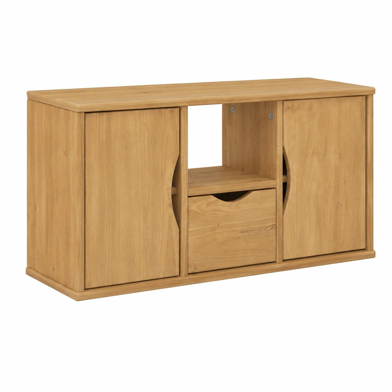 Mesa de TV de Madera de Pino con Cajón 79x24x40 cm