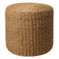 Puf Redondo de Hierba Marina Natural Ø40x38 cm - H&S Collection