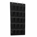 Colgador de Puerta Negro de 24 Bolsillos, Medidas 47x6.3x165 cm