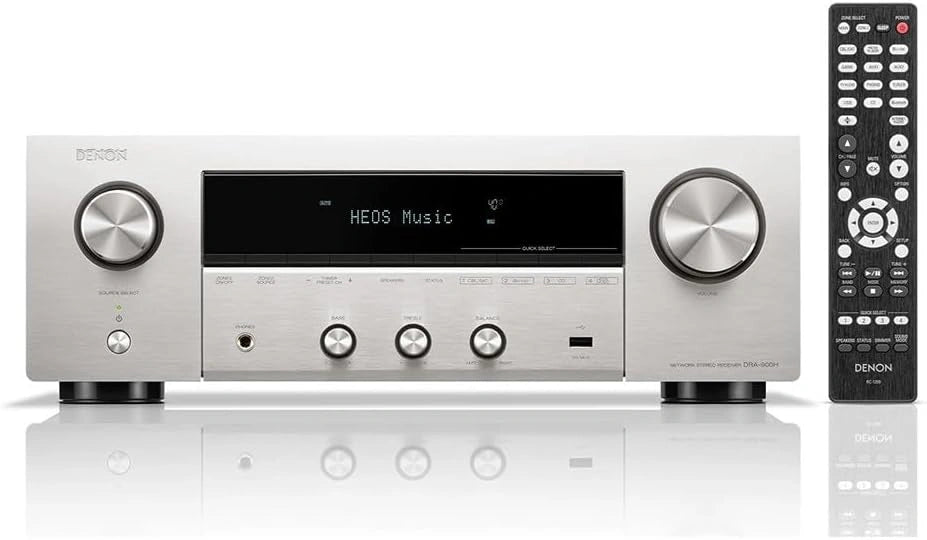 Denon DRA-900H - Receptor AV 8K con HEOS, 2.2 Canales, 145W, Plateado