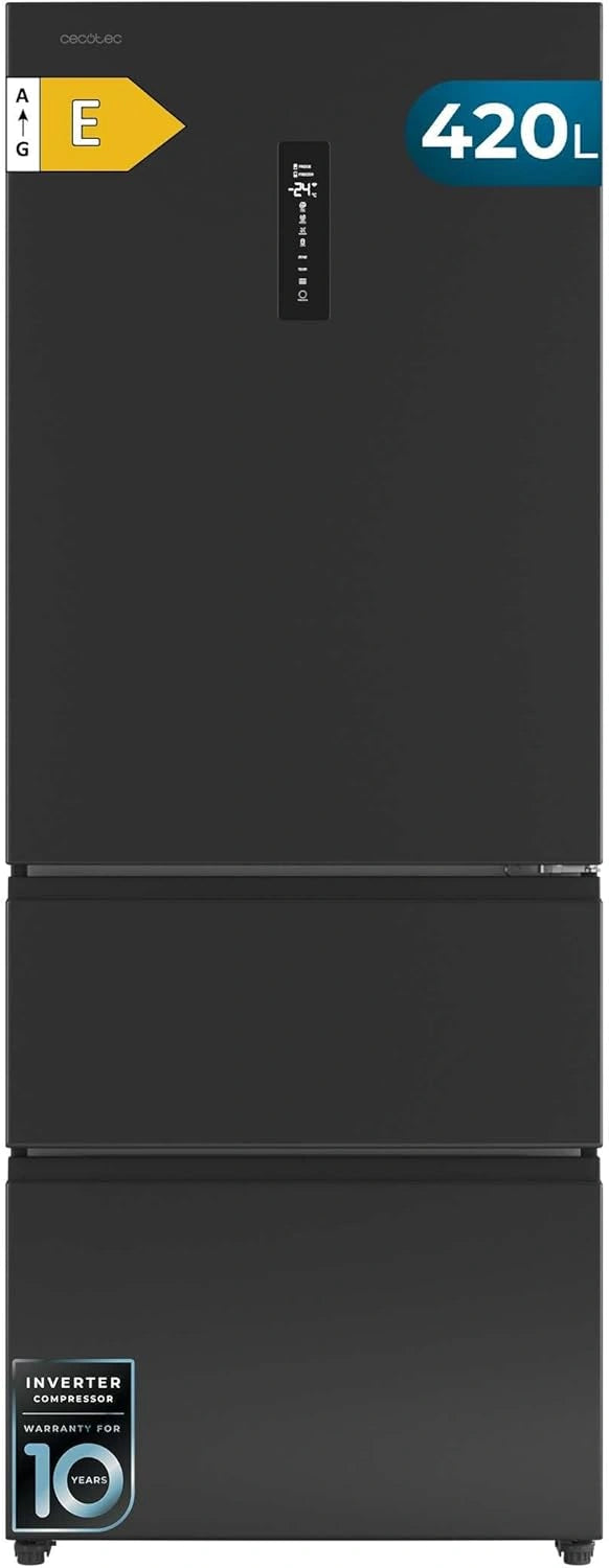 Refrigerador Cecotec Puerta Francesa No Frost 420L, Compresor Inverter