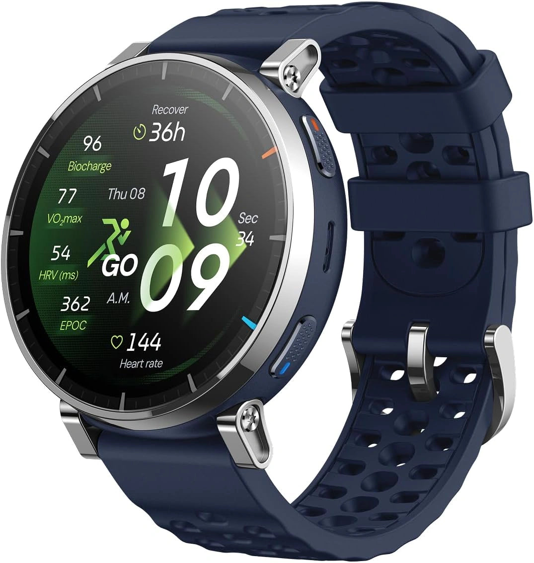 Amazfit Active 3 Reloj Inteligente con GPS y Pantalla AMOLED de Zafiro, Bater¨ªa Larga Duraci¨®n, NFC, Mapas sin Conexi¨®n, 170+ Modos Deportivos, Resistente al Agua 5 ATM, Compatible con Android y iPhone