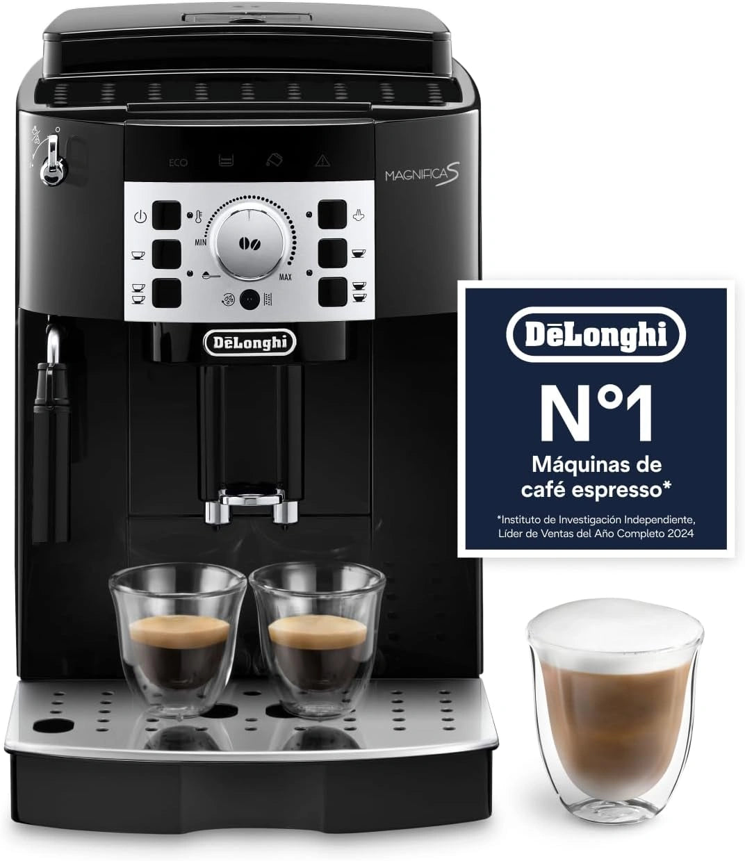 Cafetera Autom¨¢tica De¡¯Longhi Magnifica S con Espumador, Negra