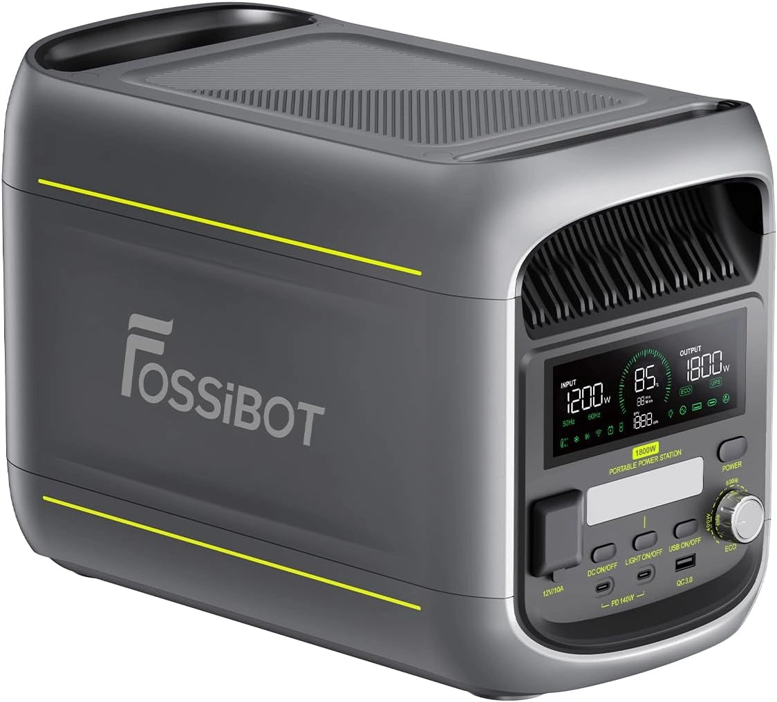 FOSSiBOT F1800 Estaci¨®n de Energ¨ªa Port¨¢til, Bater¨ªa LiFePO4, 1024Wh, Potencia 1800W, Pico 3600W