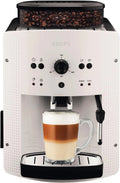 Krups Roma Cafetera Autom¨¢tica 1.6L, Temperatura e Intensidad Ajustables, 15 Bares, Molinillo Met¨¢lico, Control Intuitivo, Blanca