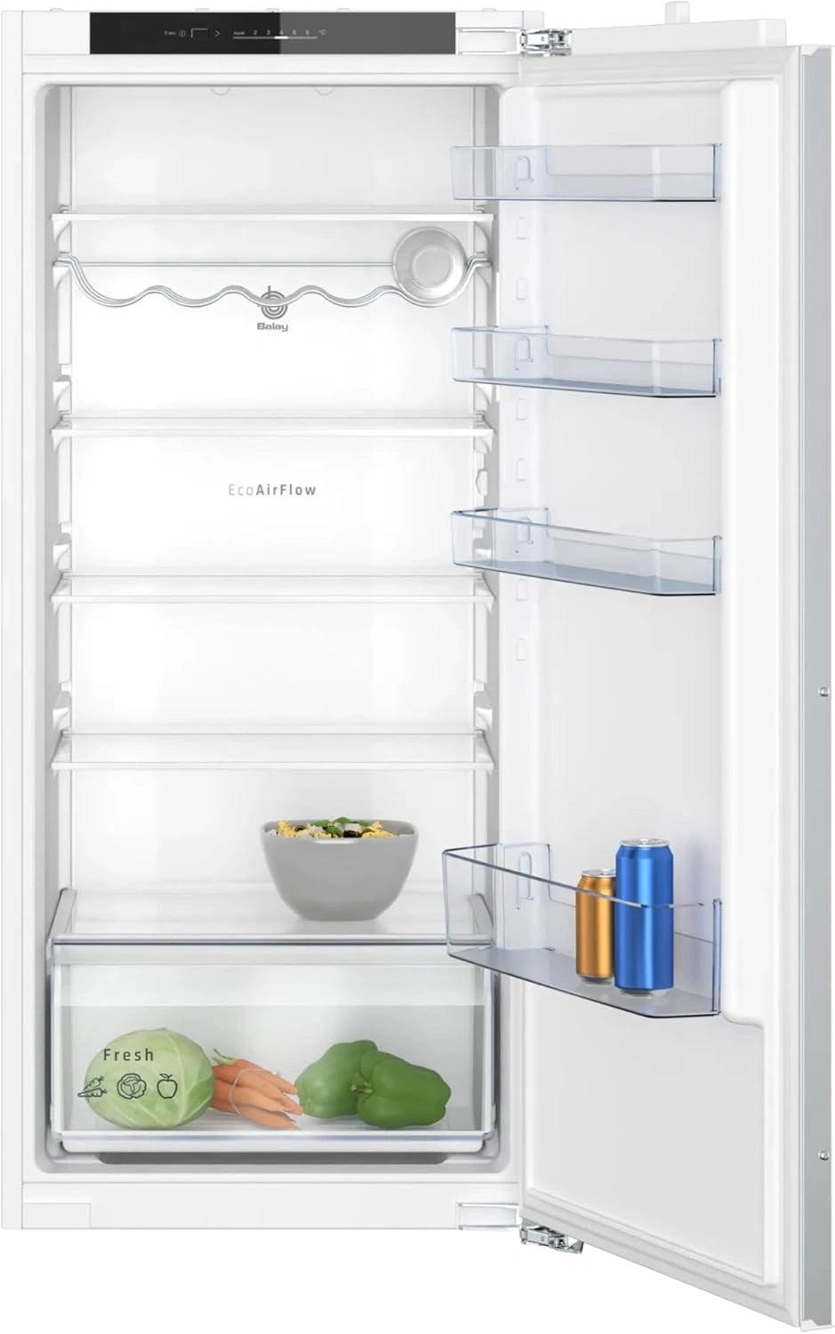 Balay - Frigor¨ªfico Integrable de Una Puerta, Caj¨®n Fresh, Botellero, 204L