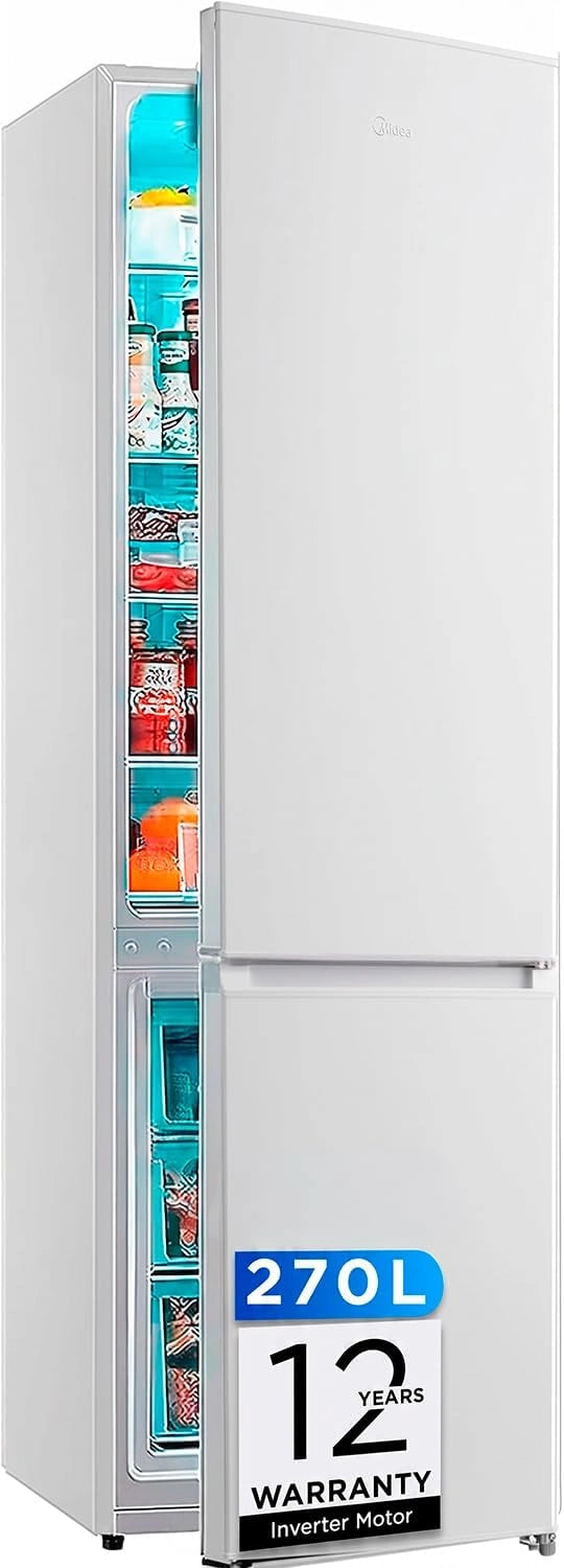 Frigor¨ªfico Combi No Frost Midea 60 cm x 188 cm - Blanco - 224L Frigor¨ªfico + 86L Congelador - Eficiencia Energ¨¦tica Alta