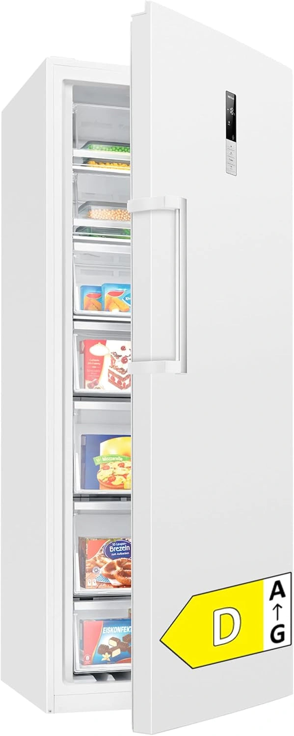 Congelador Bomann NoFrost 380L, 70cm Ancho, Convertible a Refrigerador, Clase D, 7 Compartimentos