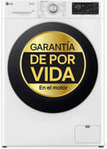 Lavadora LG 9Kg 1400rpm, Carga Frontal, AI Direct Drive, TurboWash, Blanco