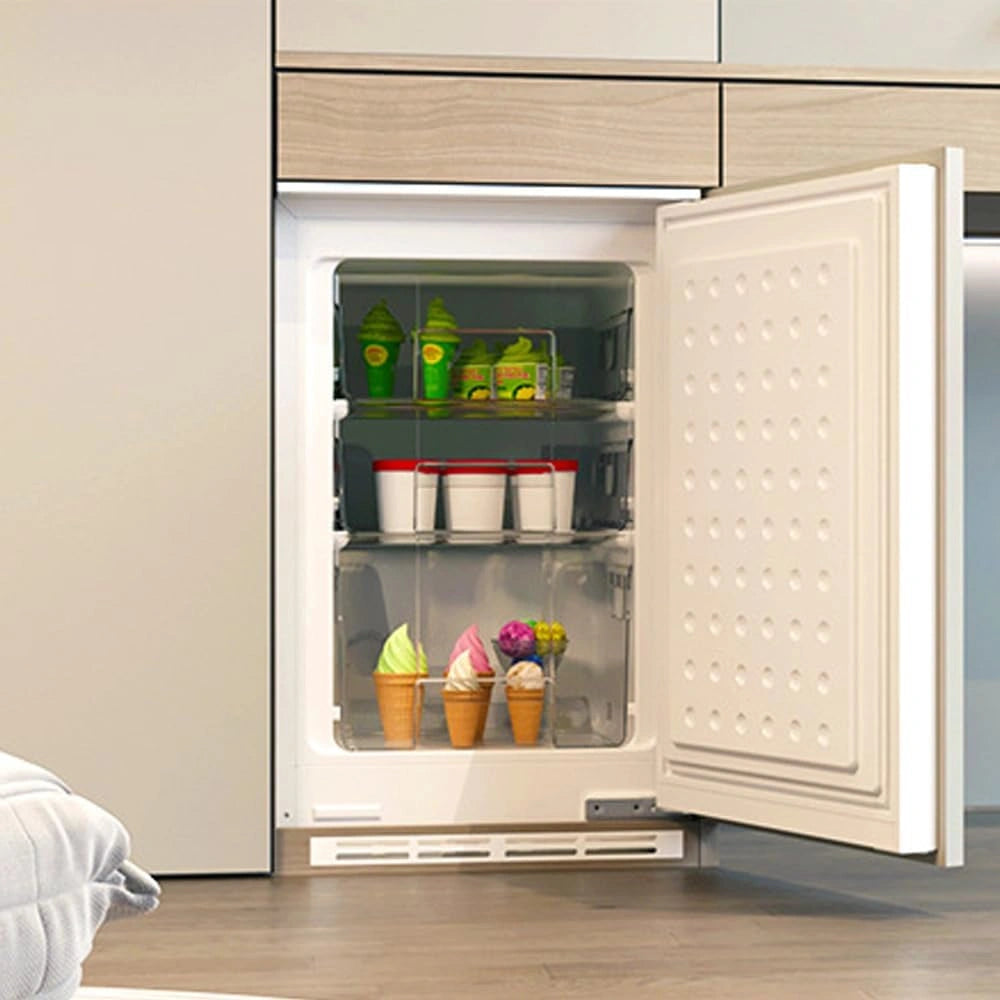 Congelador Integrado 65L en Acero Inoxidable para Garaje con Funci¨®n de Refrigeraci¨®n
